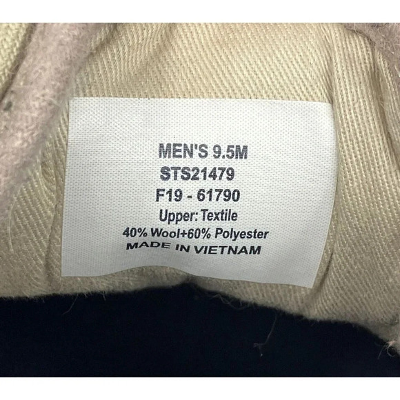 Sperry Topsider Wool Blend Boat Shoe lace Up Sneaker Mens 9.5 M - Picture 12 of 12